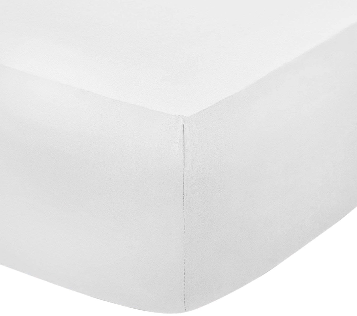 At Home White Supersoft Fitted Sheet