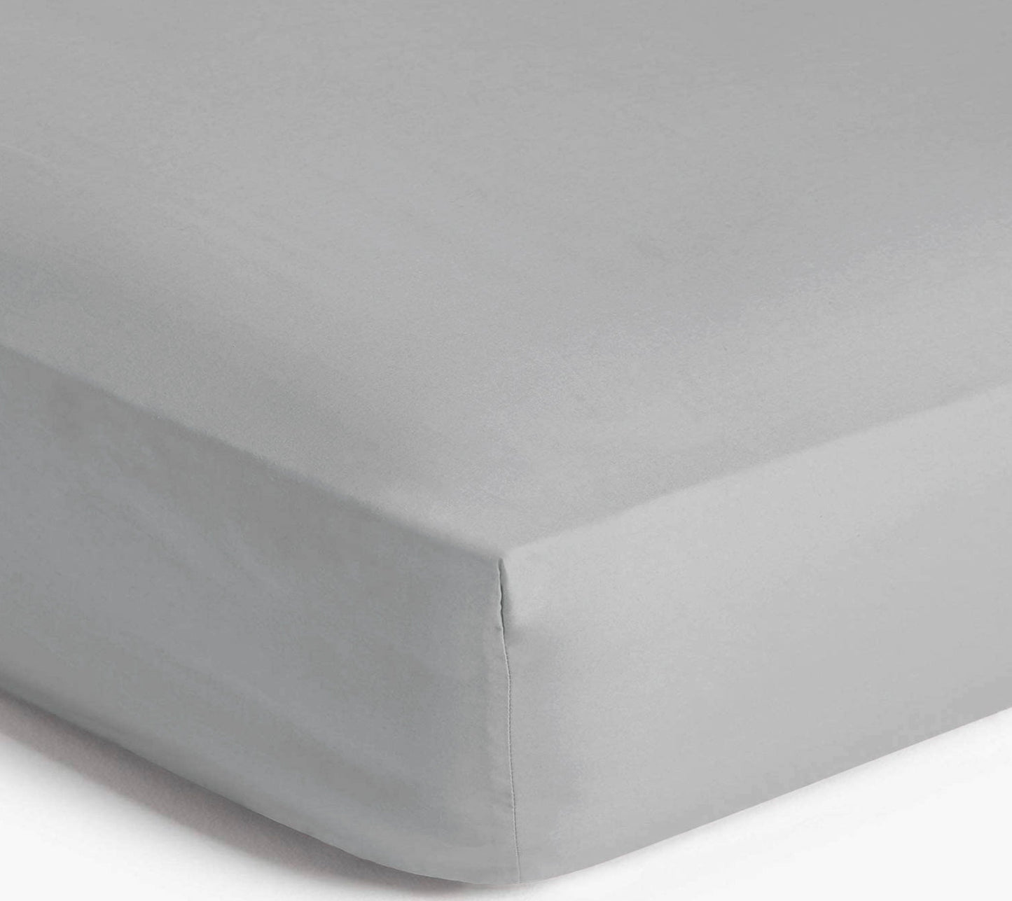 At Home Silver Supersoft Fitted Sheet
