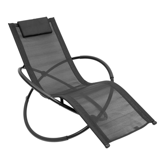 Louis Black Textilene Rocking Lounger