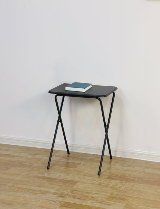 At Home Black Folding Tray Table