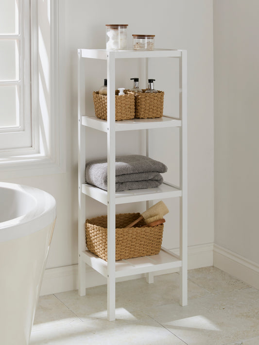 4 Tier White Shelf