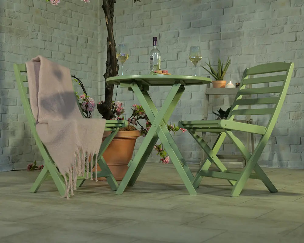 Royalcraft Porto Green Folding Bistro Set