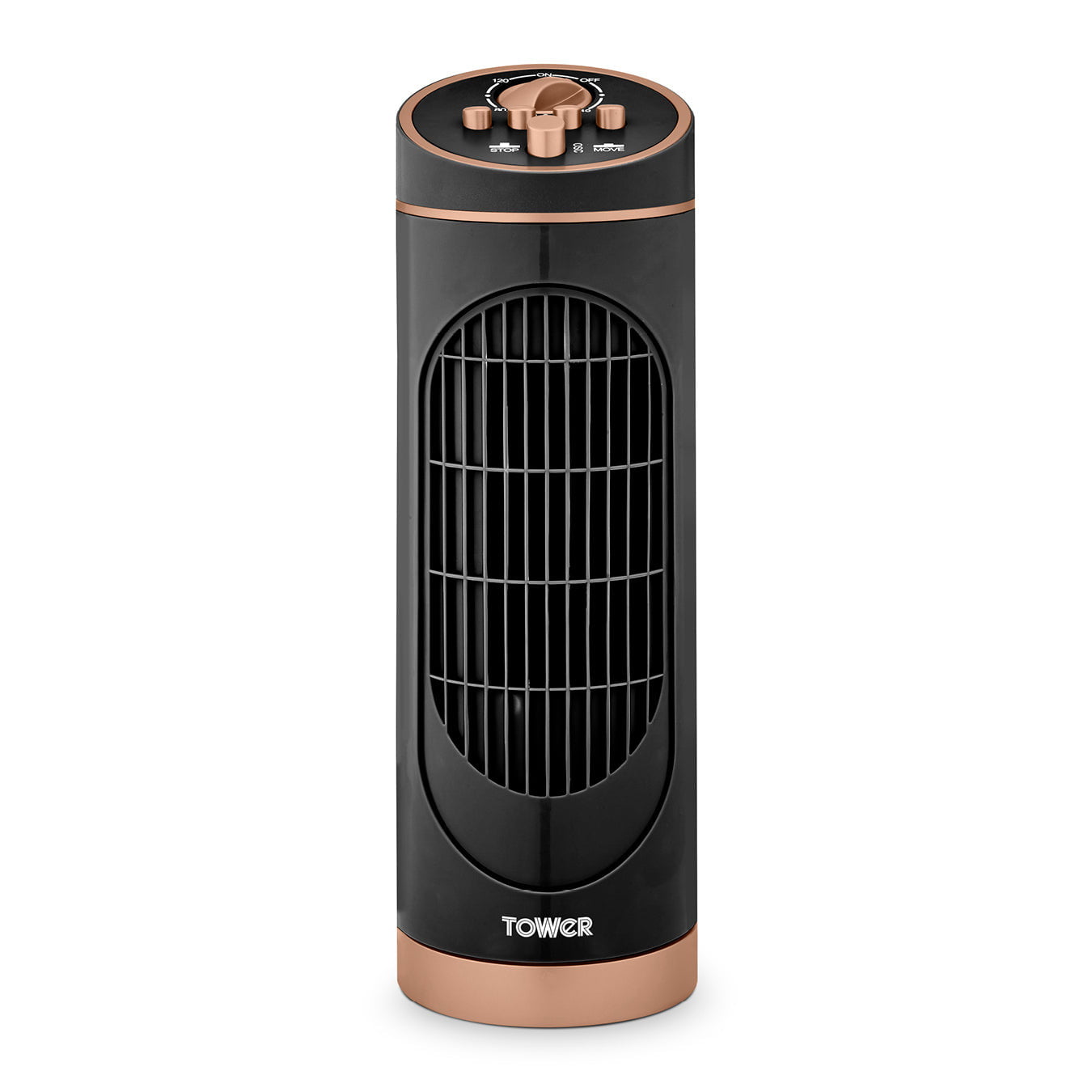 Tower Black and Rose 14 Inch Cavaletto Gold Fan