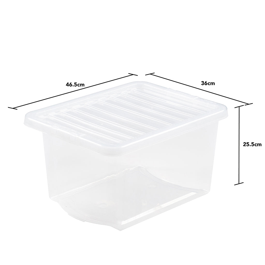 Pack of 5 Wham Crystal 28L Box and Lid