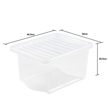 Pack of 5 Wham Crystal 28L Box and Lid