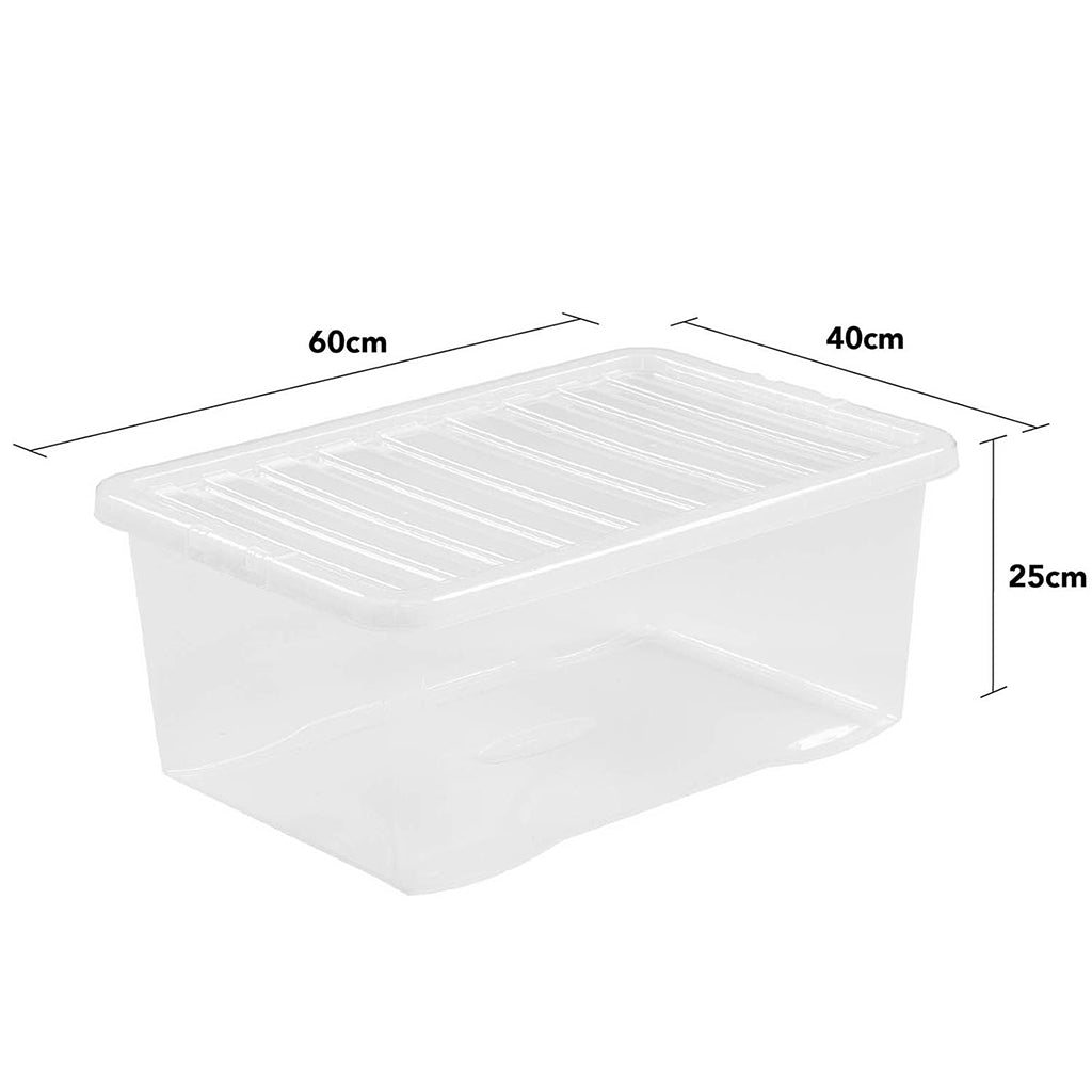 Pack of 5 Wham Crystal 45L Box and Lid