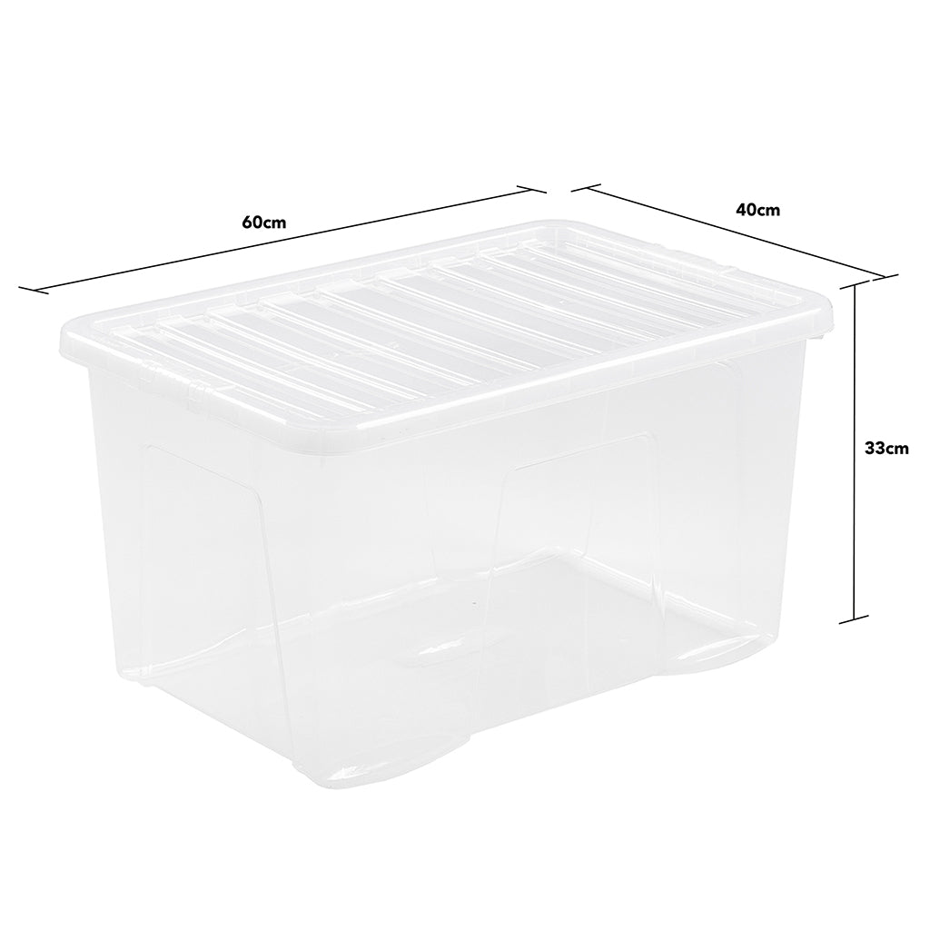 Pack of 5 Wham Crystal 60L Box and Lid