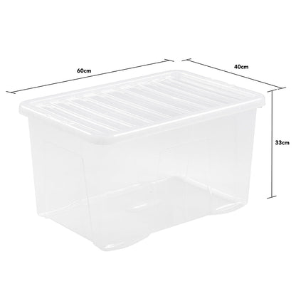Pack of 5 Wham Crystal 60L Box and Lid