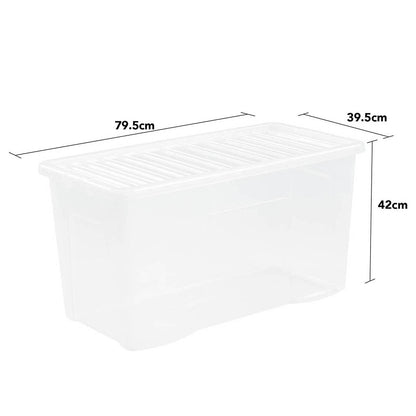 Pack of 3 Wham Crystal 110L Box and Lid