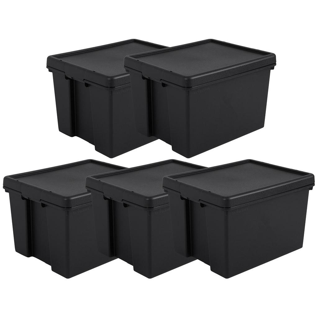 Pack of 5 Wham Bam 45L Heavy Duty Recycled Box with Lid