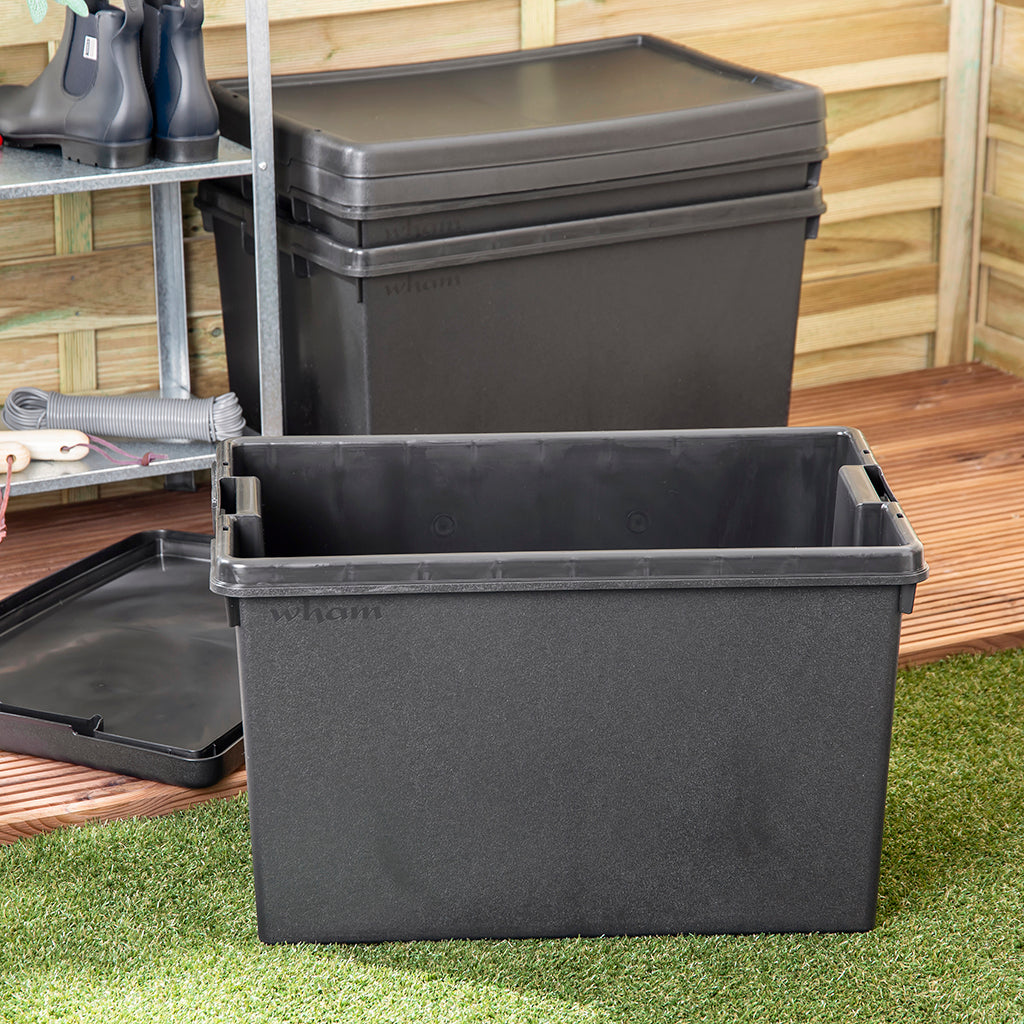 Pack of 3 Wham Bam 62L Heavy Duty Recycled Box with Lid