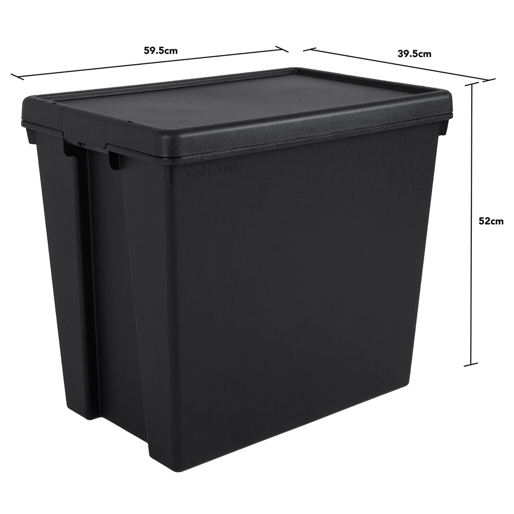 Pack of 2 Wham Bam 92L Heavy Duty Recycled Box with Lid