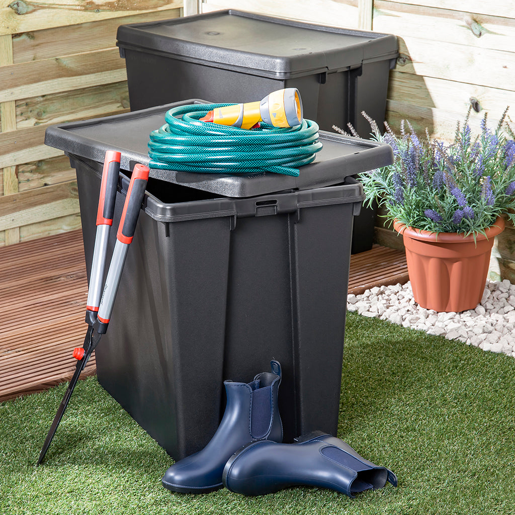 Pack of 2 Wham Bam 92L Heavy Duty Recycled Box with Lid