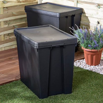 Pack of 2 Wham Bam 92L Heavy Duty Recycled Box with Lid