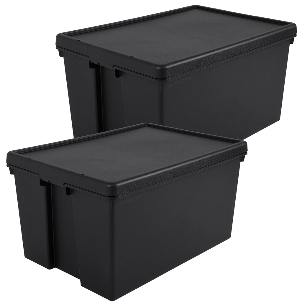 Pack of 2 Wham Bam 96L Heavy Duty Recycled Box with Lid