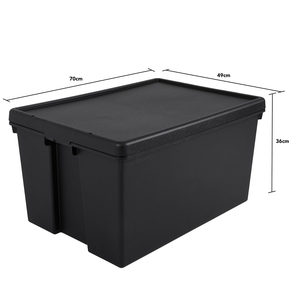 Pack of 2 Wham Bam 96L Heavy Duty Recycled Box with Lid