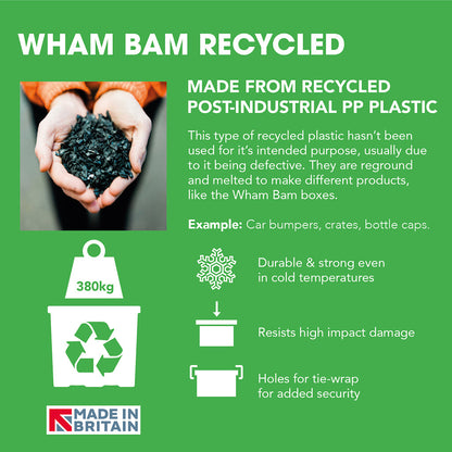 Pack of 2 Wham Bam 96L Heavy Duty Recycled Box with Lid