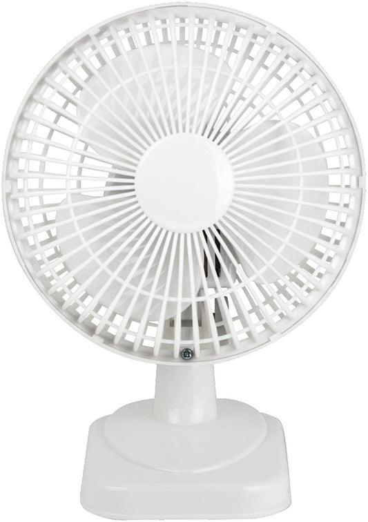 Status 6 Inch White Desk Fan