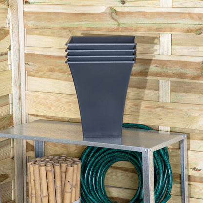 Pack of 4  23cm Recycled Square Metallica Planters