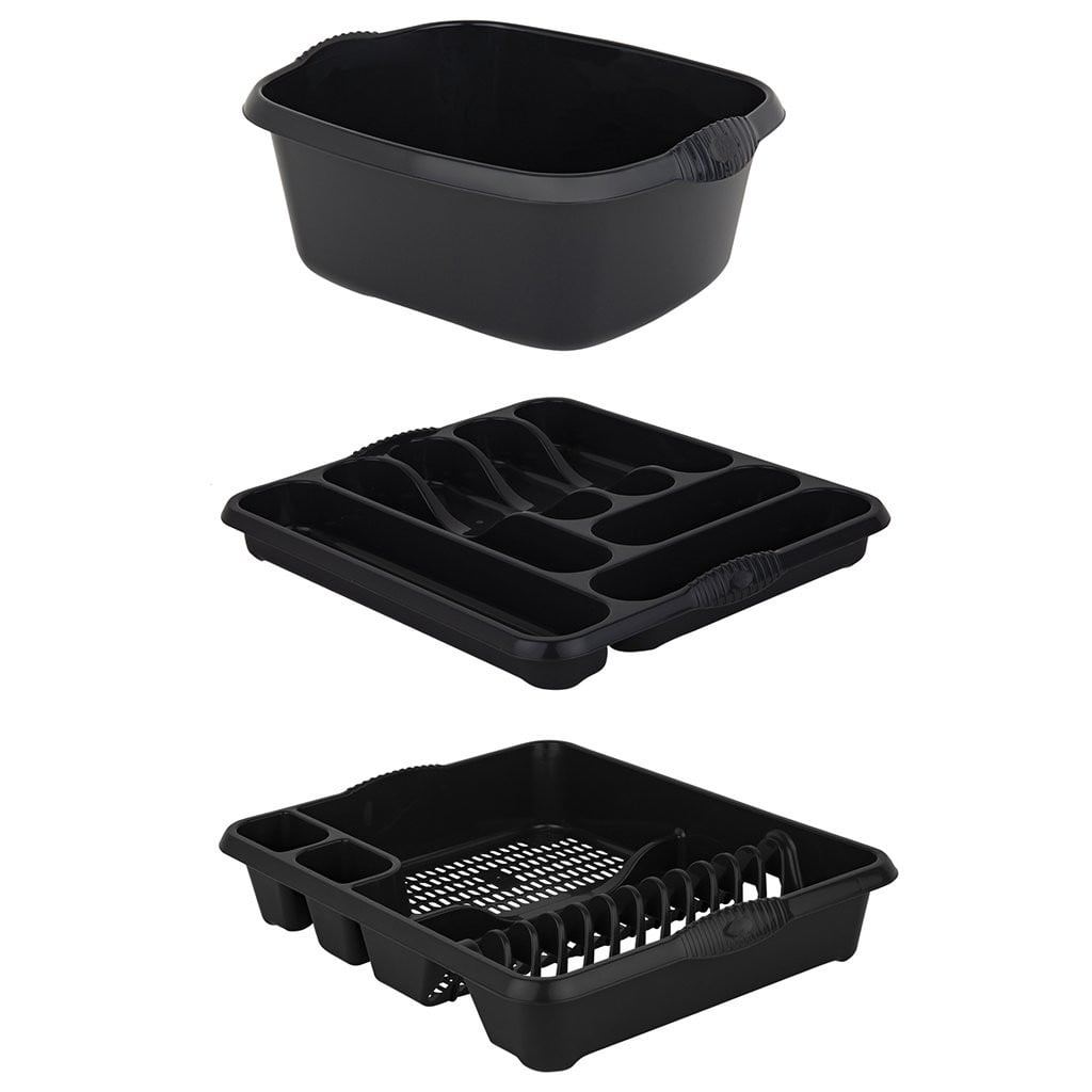 Casa Black 3 Piece Kitchen Set