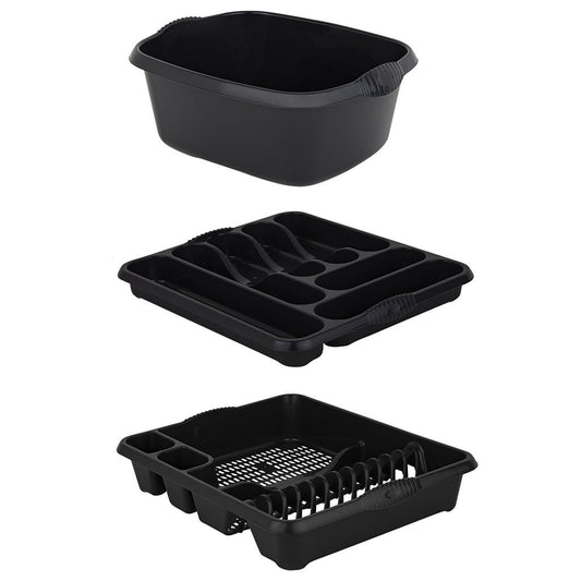 Casa Black 3 Piece Kitchen Set