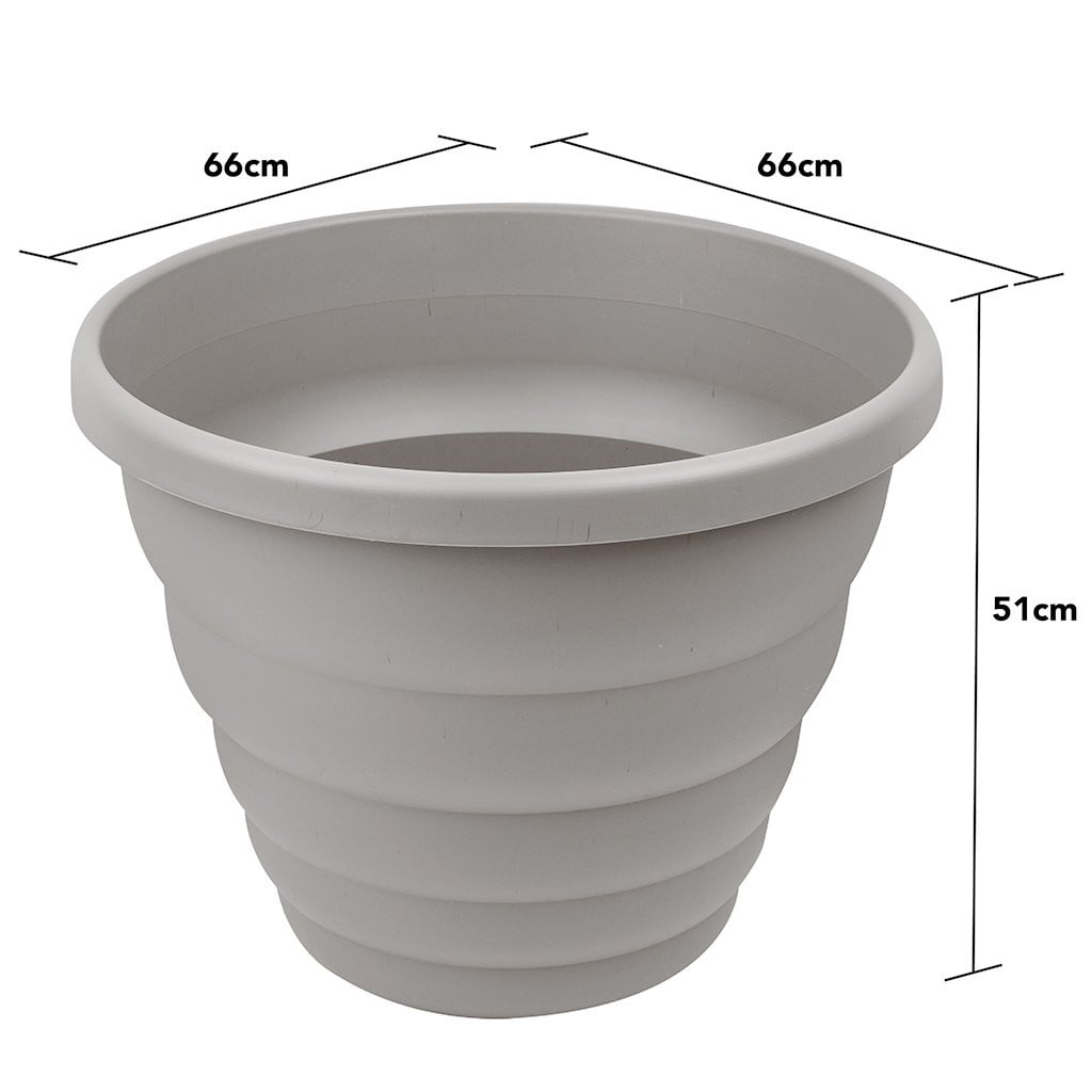 Beehive Grey 66cm Round Planters
