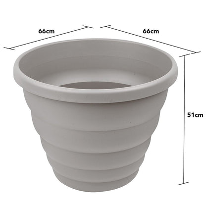 Beehive Grey 66cm Round Planters