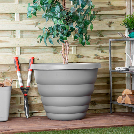Beehive Grey 66cm Round Planters