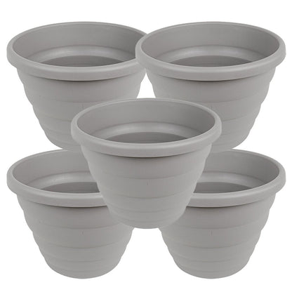 Beehive Set of 5 Grey 40cm Round Planter