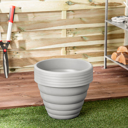 Beehive Set of 5 Grey 40cm Round Planter