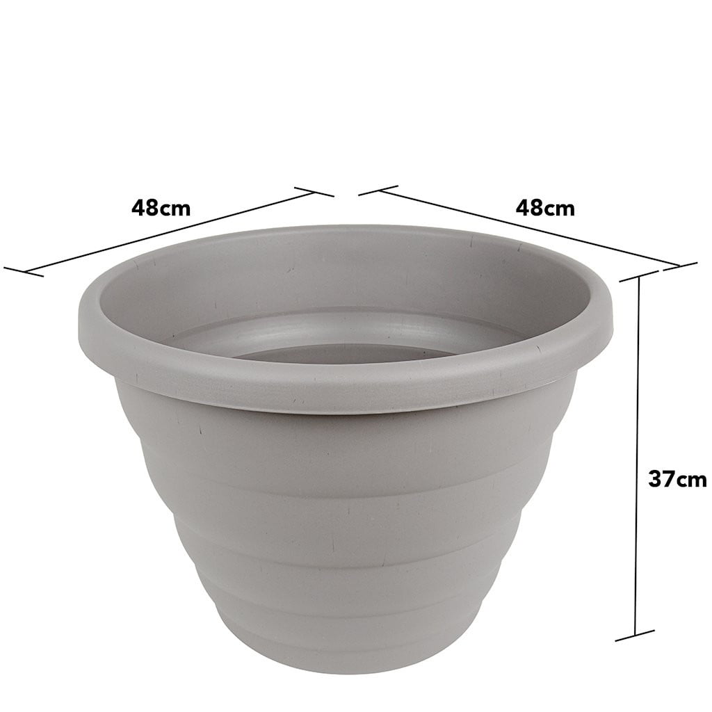 Beehive Set of 5 Grey 48cm Round Planter Upcycle