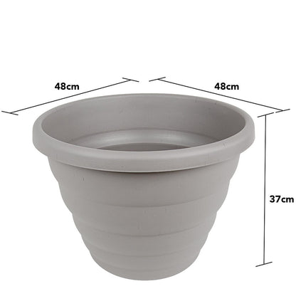 Beehive Set of 5 Grey 48cm Round Planter Upcycle