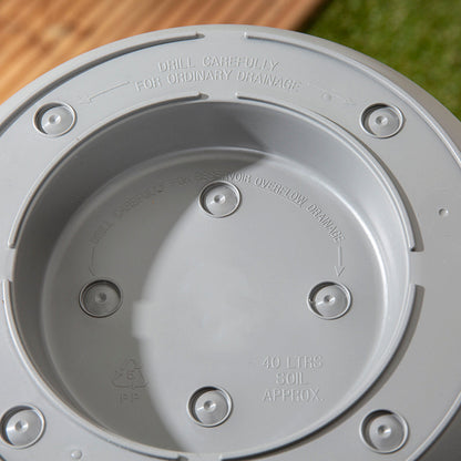Beehive Set of 5 Grey 48cm Round Planter Upcycle