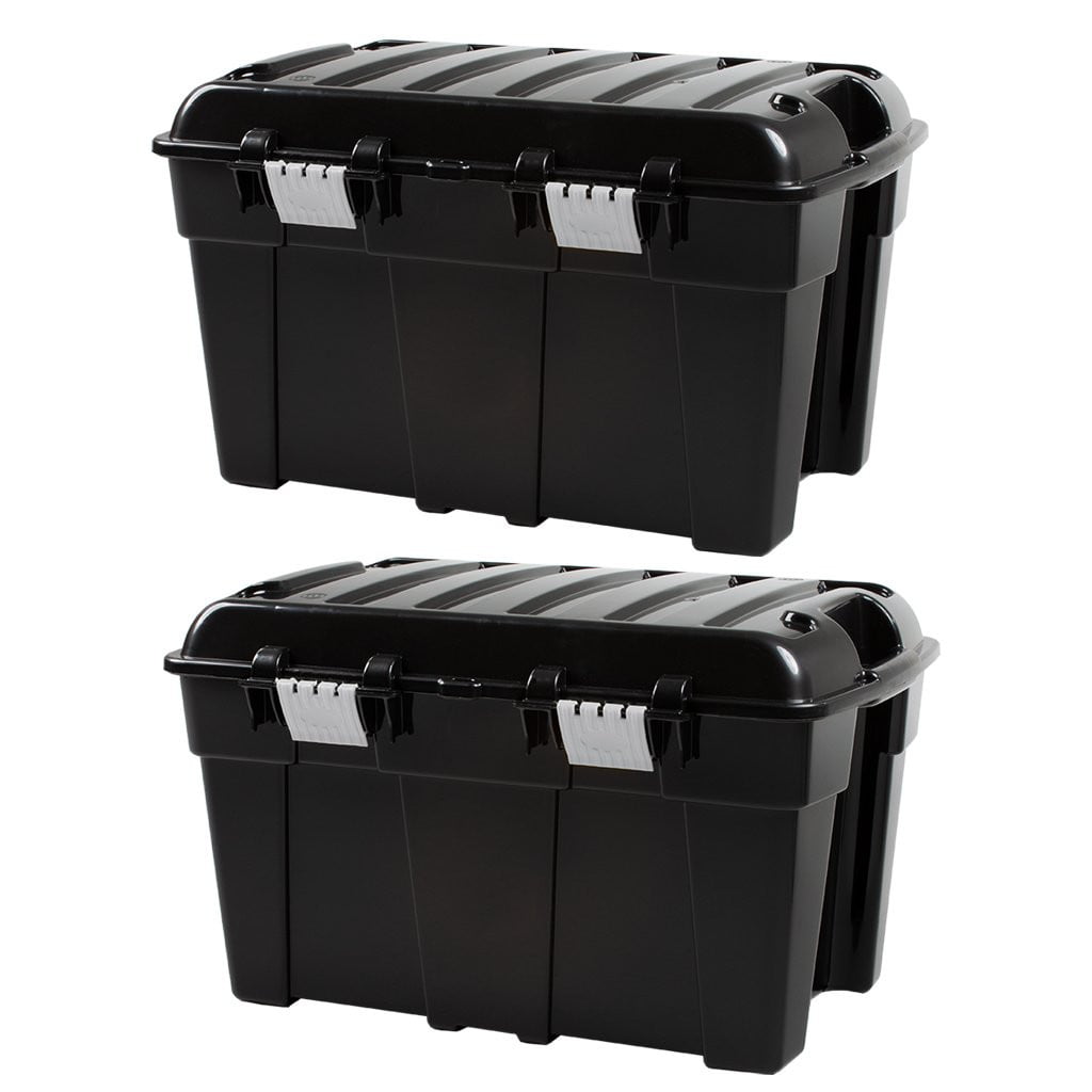 Set of 2 DIY 48L Black and Grey Storage Trunk