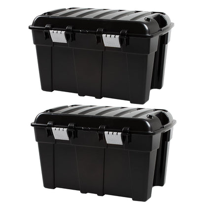 Set of 2 DIY 48L Black and Grey Storage Trunk