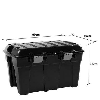 Set of 2 DIY 48L Black and Grey Storage Trunk