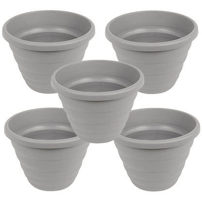 Beehive Set of 5 32cm Round  Grey Planters