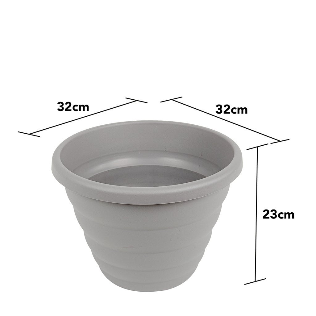 Beehive Set of 5 32cm Round  Grey Planters