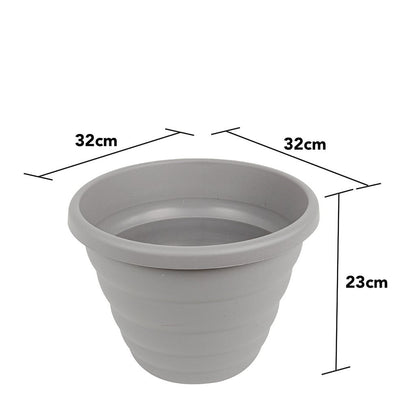 Beehive Set of 5 32cm Round  Grey Planters