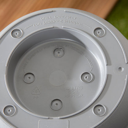 Beehive Set of 5 32cm Round  Grey Planters