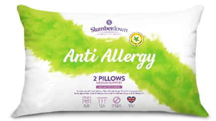 Pack of 2 Slumberdown Anti Allergy Firmer Support Pillow