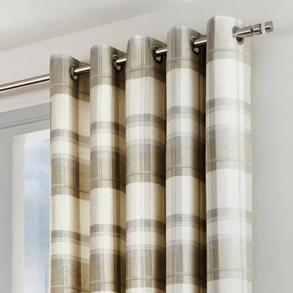 Fusion Balmoral Natural Check Curtains
