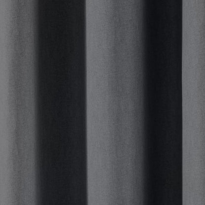 Fusion Sorbonne Charcoal Eyelet Curtains
