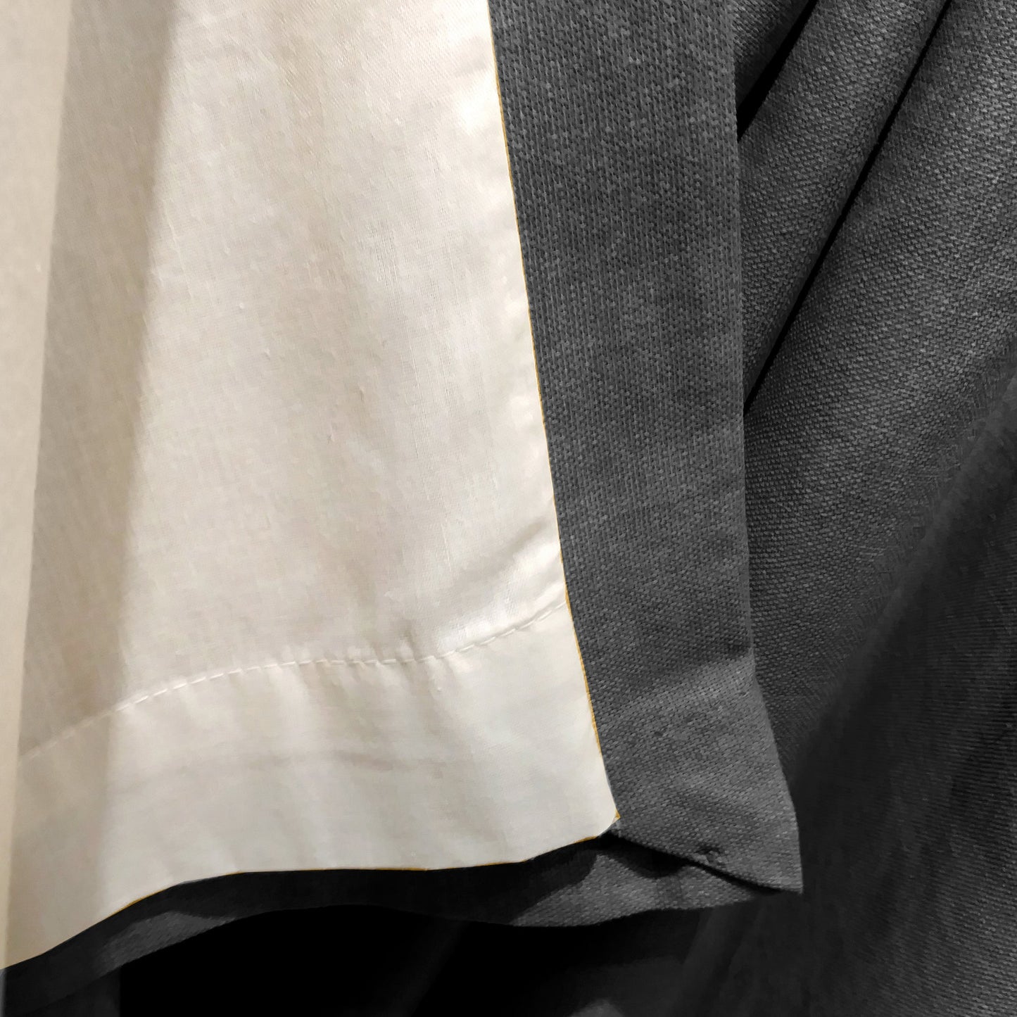 Fusion Sorbonne Charcoal Eyelet Curtains