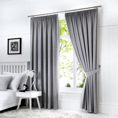 Fusion Dijon Silver Lined Curtains