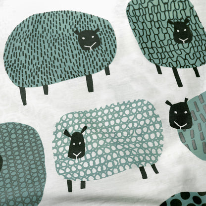 Fusion Dotty Sheep Easy Care Duck Egg Duvet Cover Set