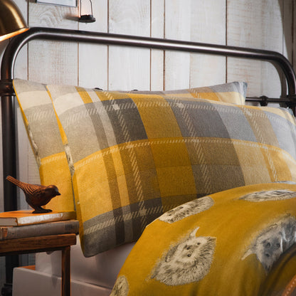 Dreams & Drapes Lodge Colville Check Duvet Cover Set - Ochre