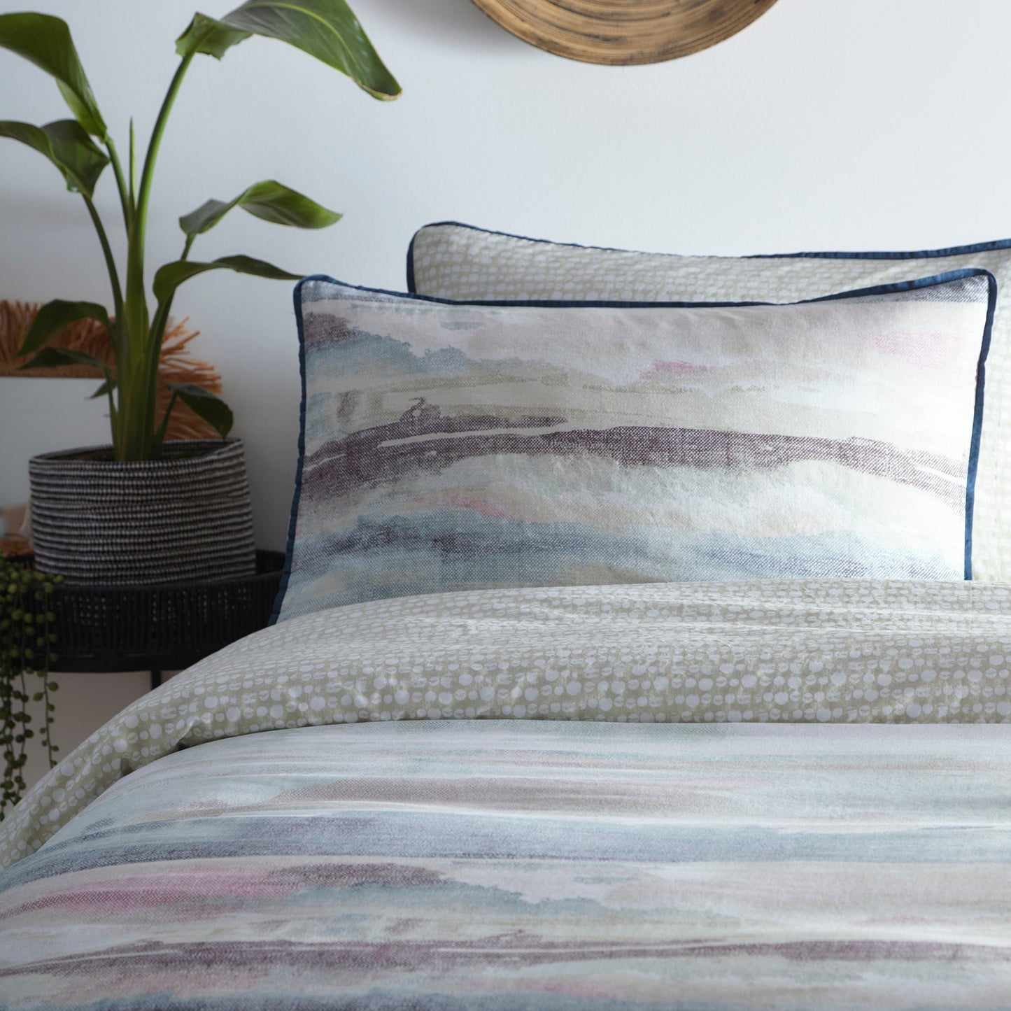 Appletree Loft Landscape Sea Foam Duvet Cover Set