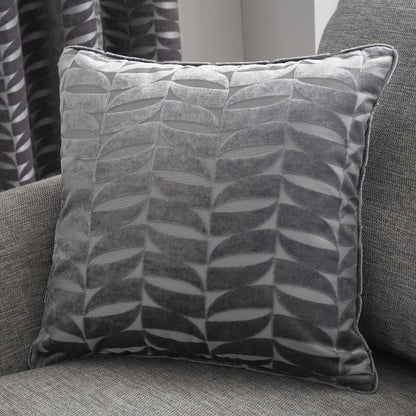 Curtina Kendal Charcoal Jacquard Cushion