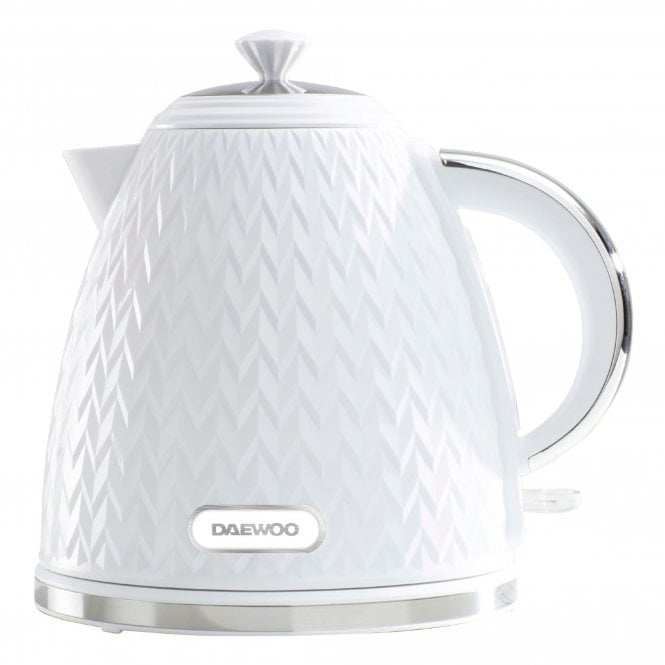 Daewoo White Argyle 1.7L Kettle